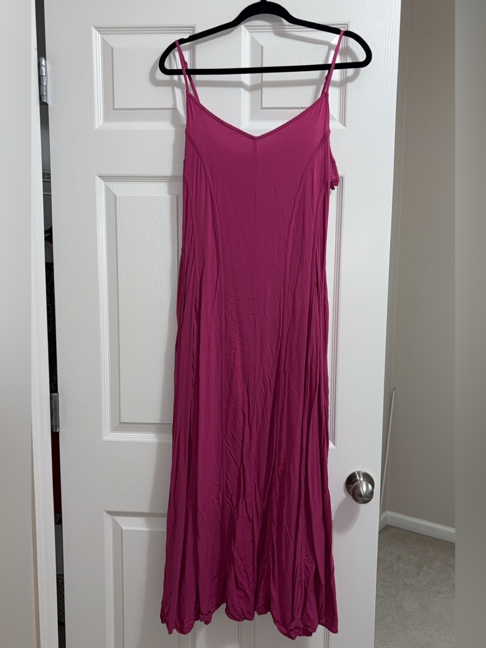 Halogen Women’s Magenta Pink Maxi Dress with Spaghetti Straps